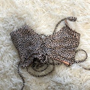 Cheetah print bikini top